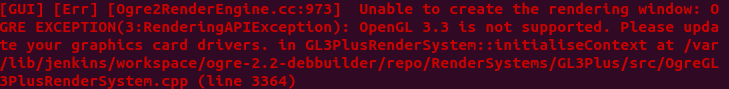 Gazebo OpenGL error